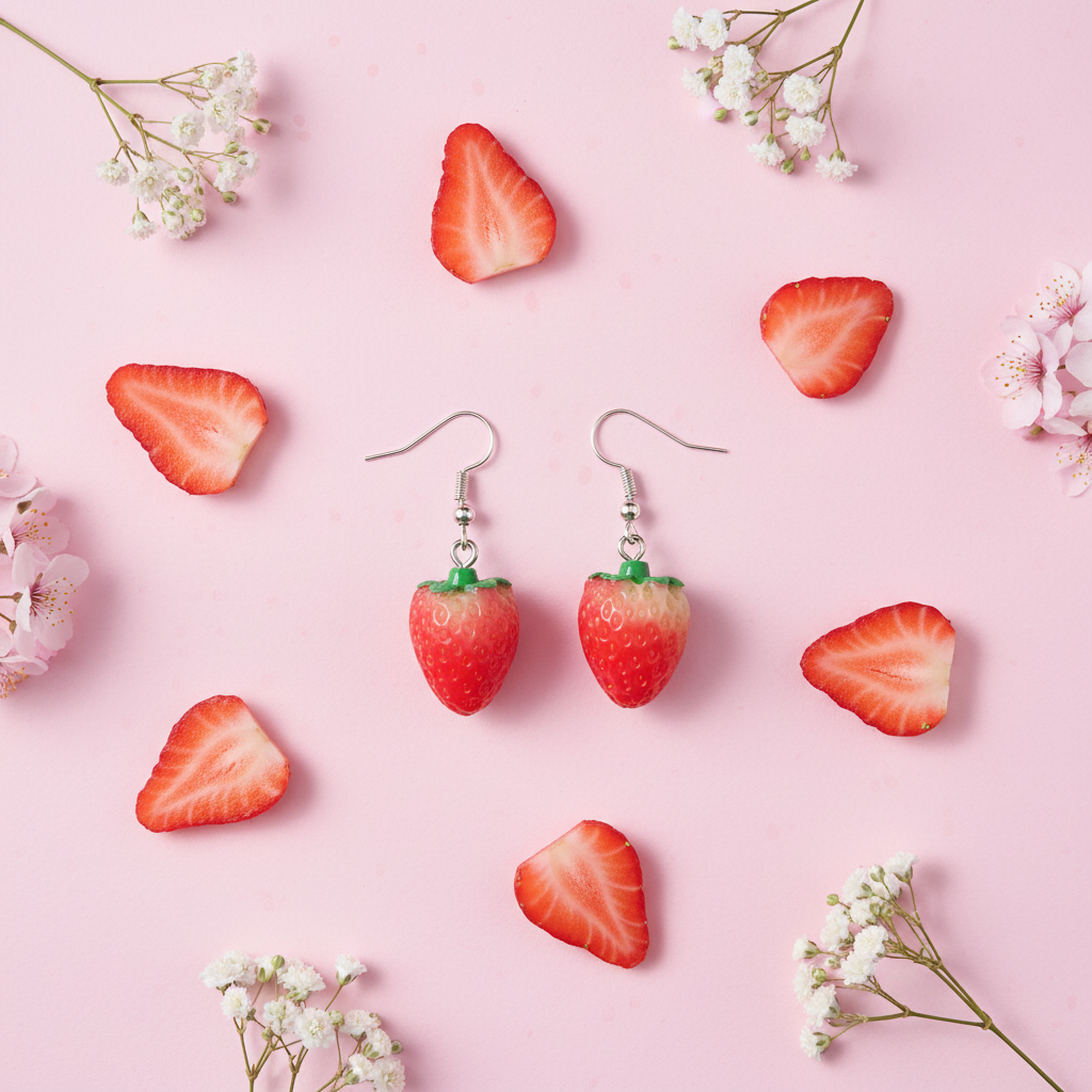 Flat Lay auf rosa Hintergrund