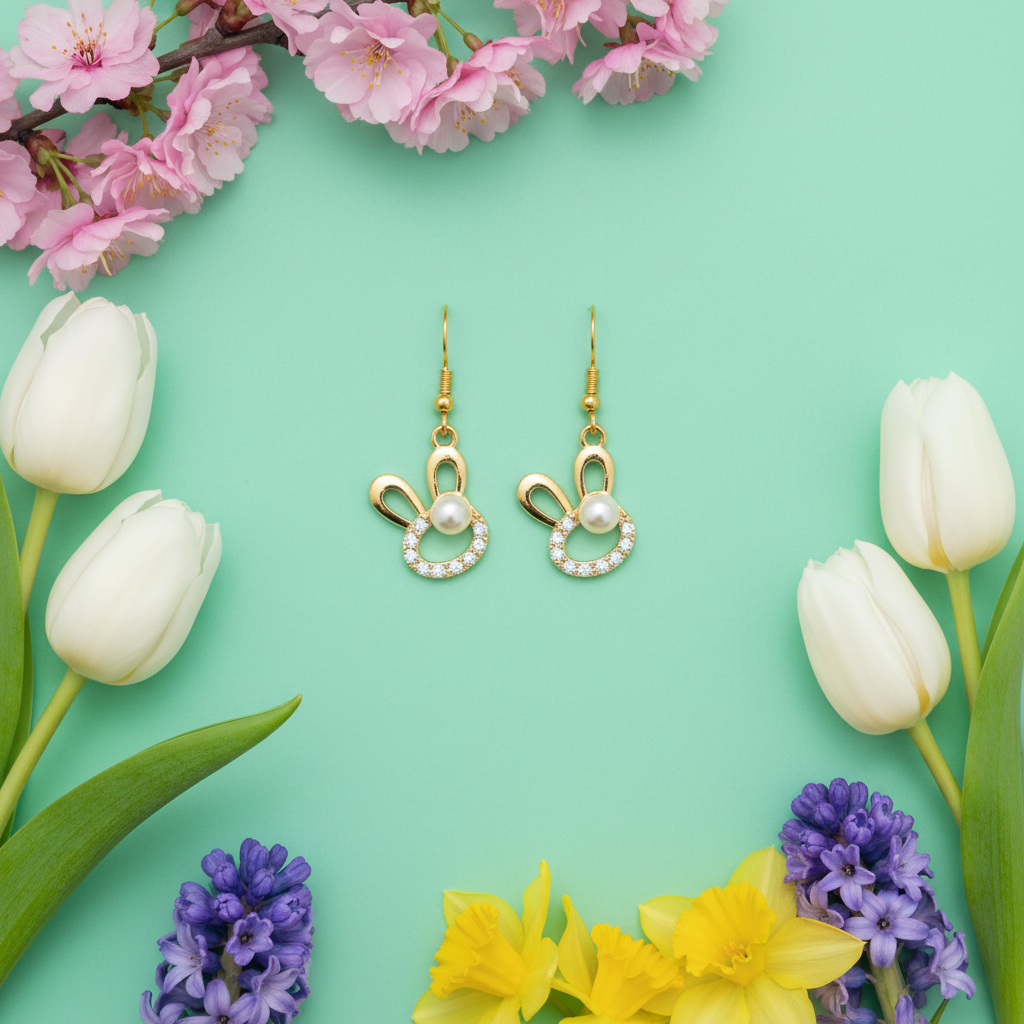 Mintgrün mit Tulpen