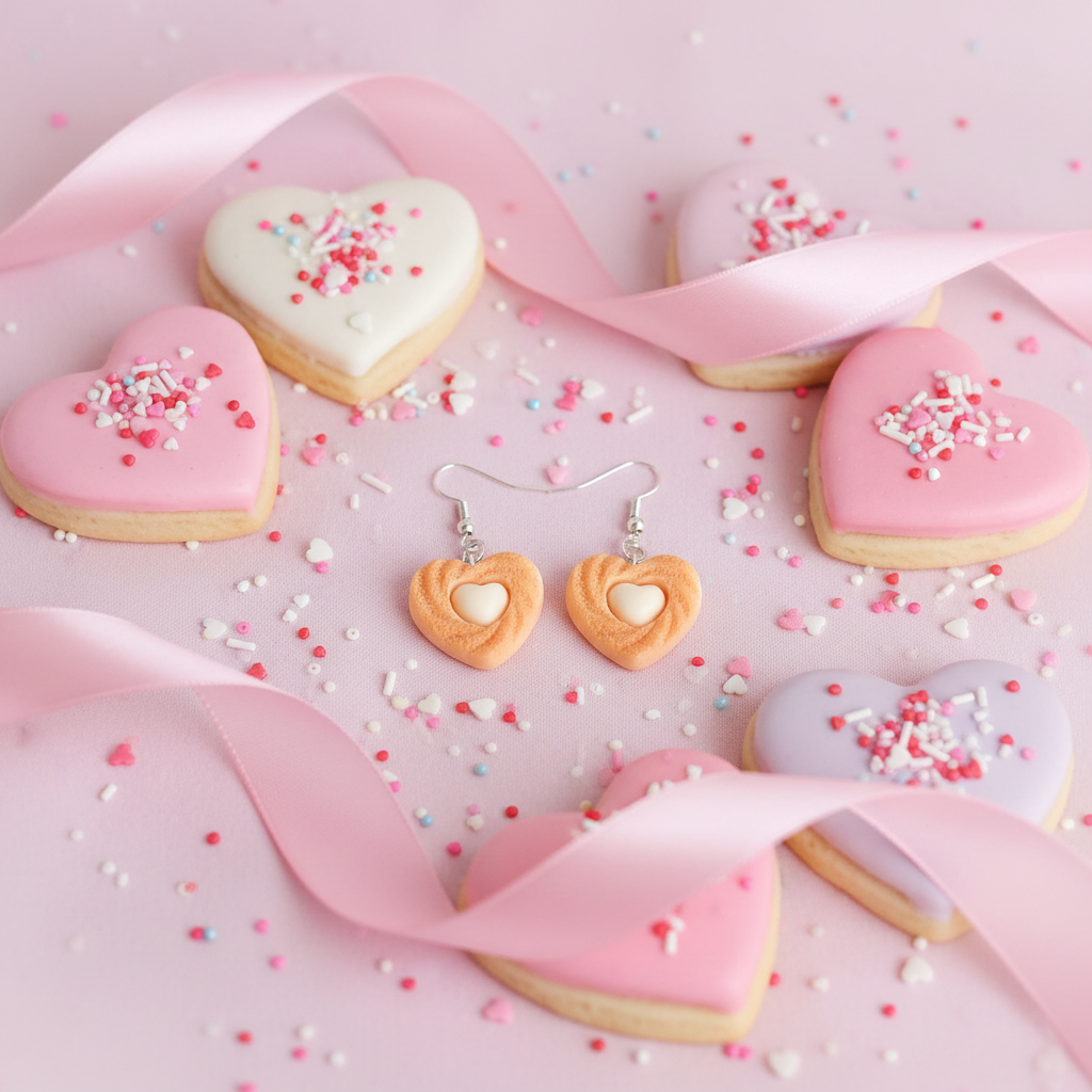Plätzchen Ohrhänger - Valentinstag