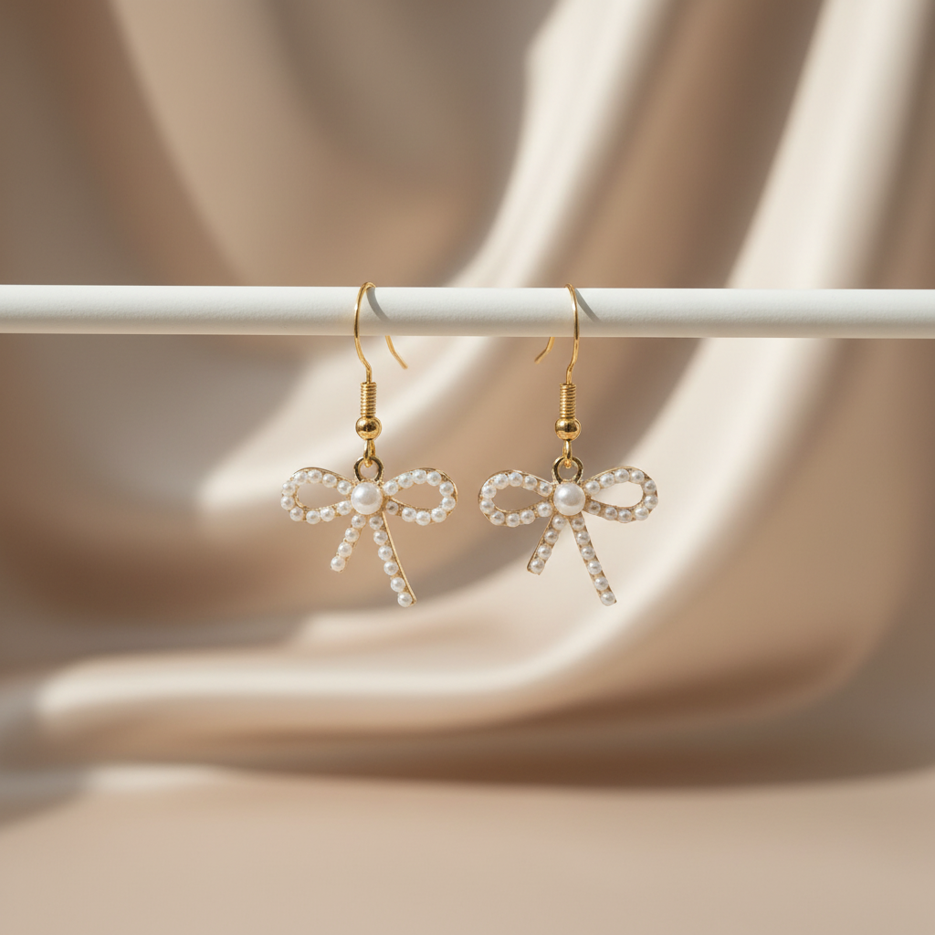 Schleifen-Ohrhänger auf Ast