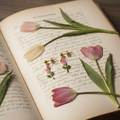 Tulpen-Ohrringe mit gepressten Blumen